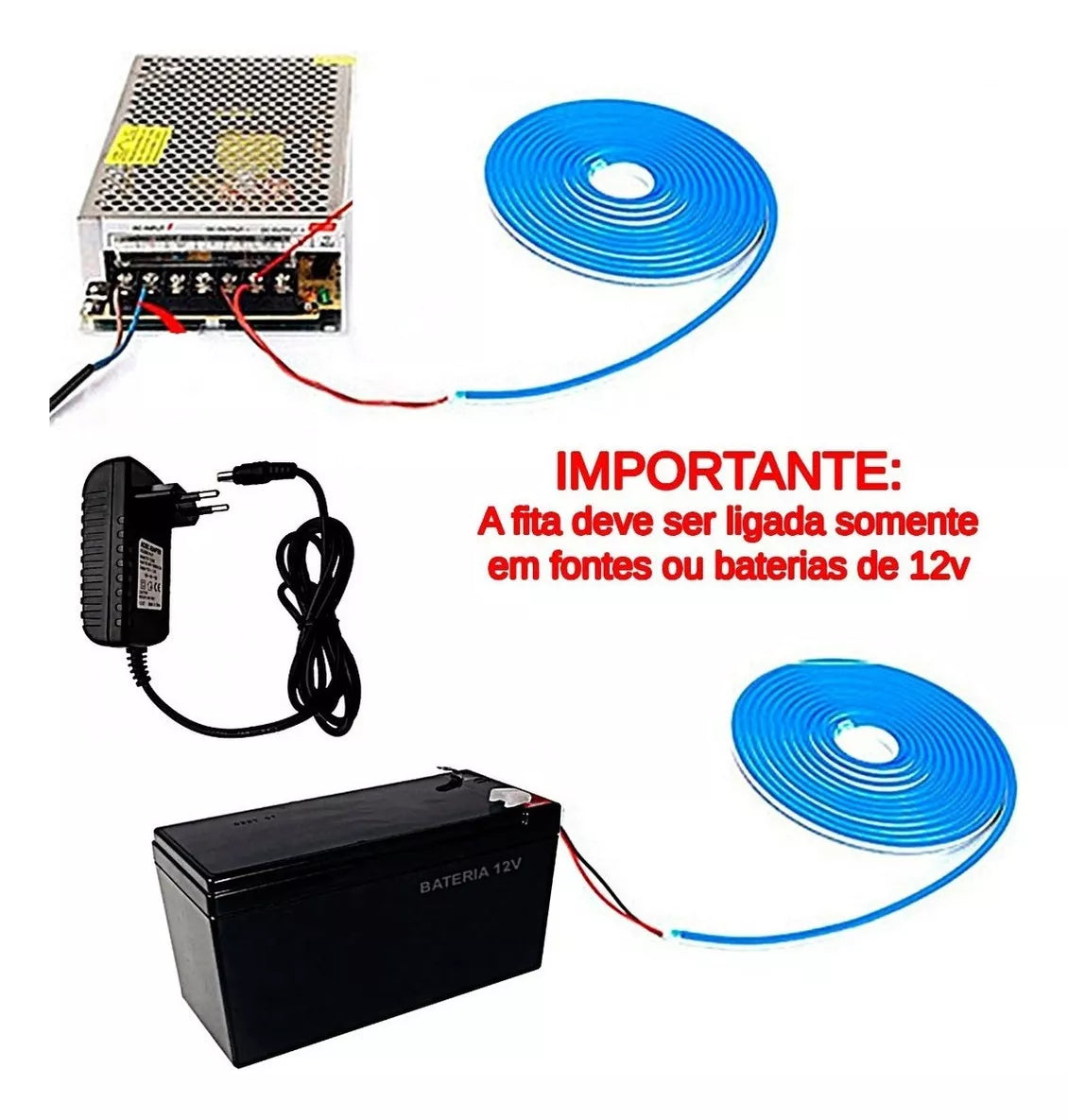 Fita Led Neon 5m Flexivel Siliconada - 12V