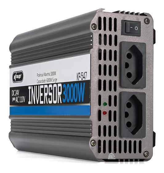 Inversor Conversor 24V para 110V Potência 3000W Veicular Transformador Tensão Knup KP-547