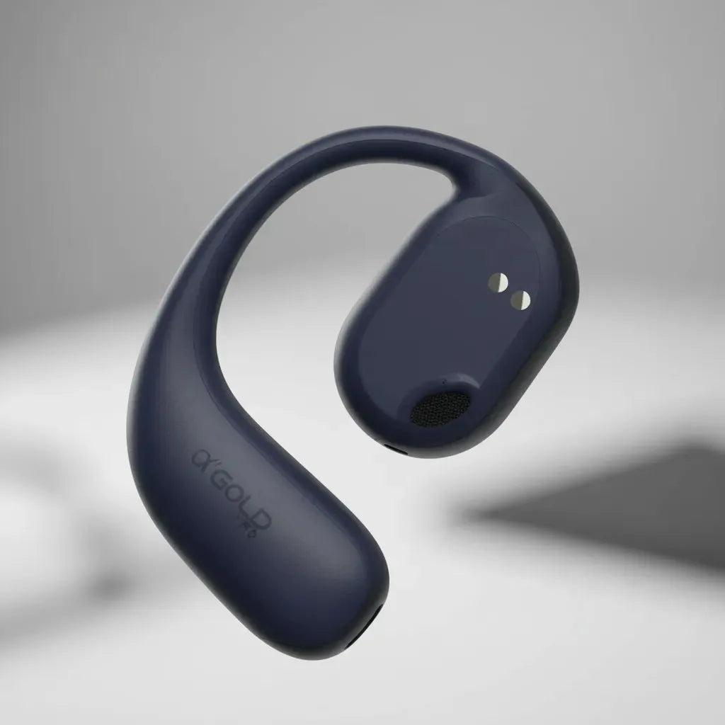 Fone de Ouvido Bluetooth A'Gold Fn-B08 Preto Condução Óssea Atividades Físicas