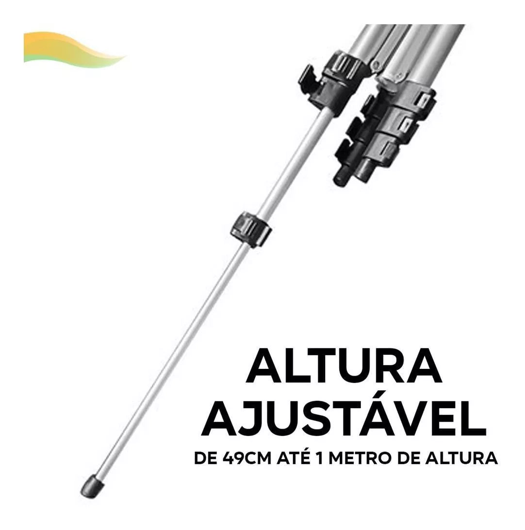 Tripé 1 Metro Câmera Profissional Alumínio 3 Seções de Altura  BMG36