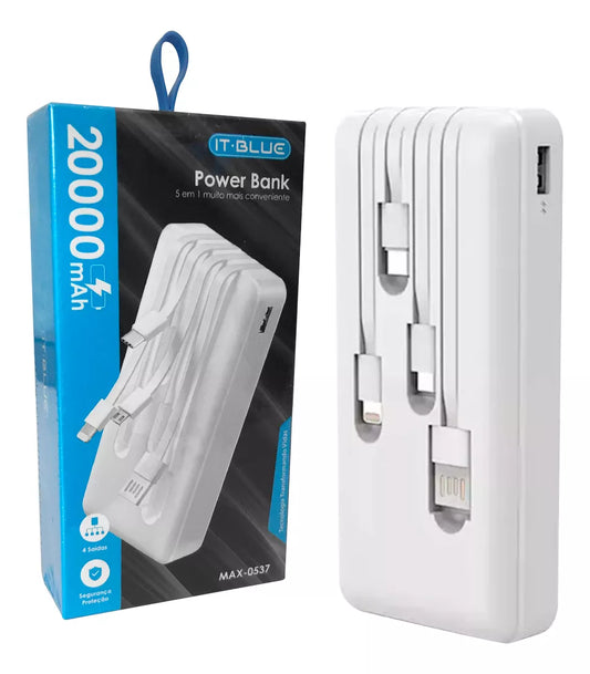 Power Bank It Blue 20.000 Mah Carregador Portátil 0537