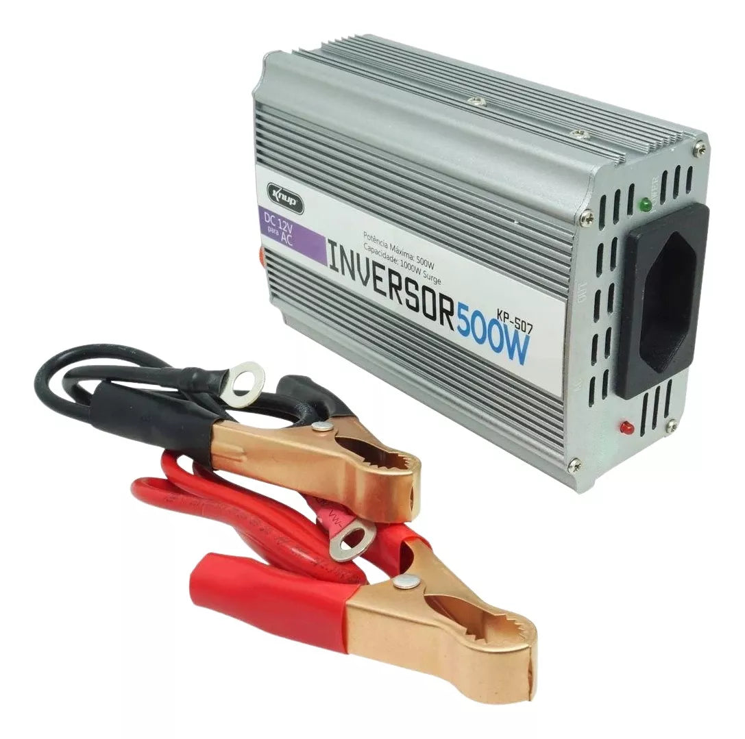 Inversor Veicular de Energia Com Usb 500w De 12v Para 110v Knup KP-507