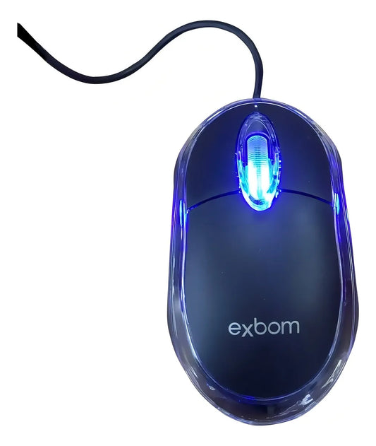 Mouse USB óptico MS-9 e MS-10 com LED MINI PRETO