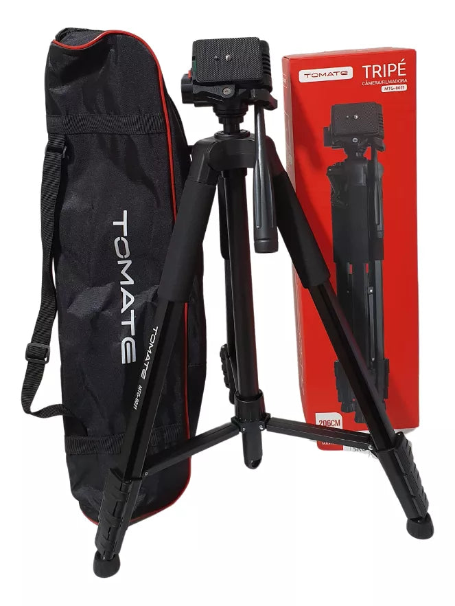 Tripe Profissional 206cm Câmera Suporte Celular Bolsa