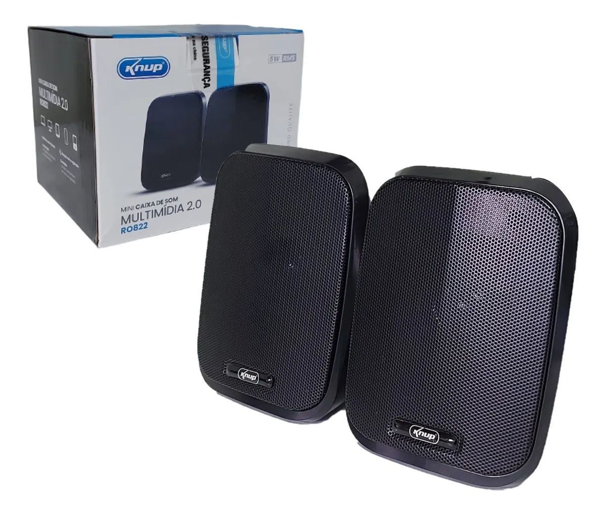 Caixa de Som para Computador PC Notebook USB P2 5W KP-RO 822