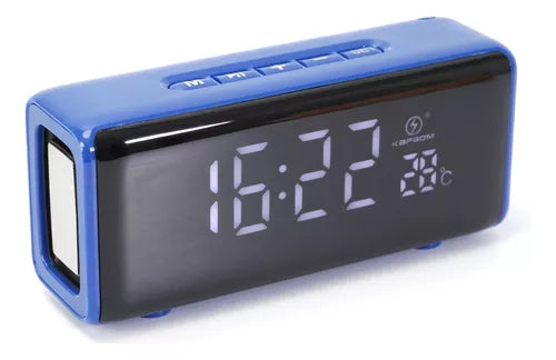 Rádio Relógio Portátil Bluetooth Caixa De Som