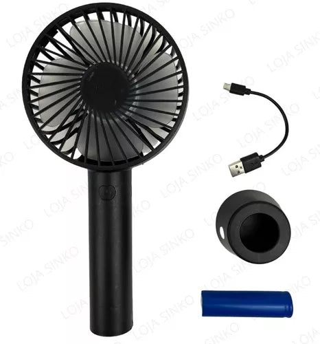 Ventilador portátil Luatek LS-907 Recarregável cor preto