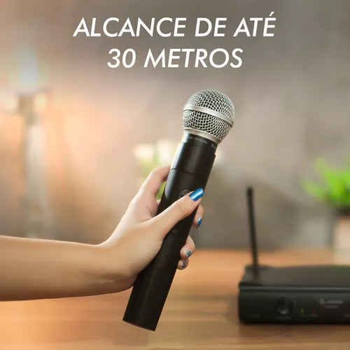 Microfone Onistek Profissional Sem Fio Mc806 Vhf
