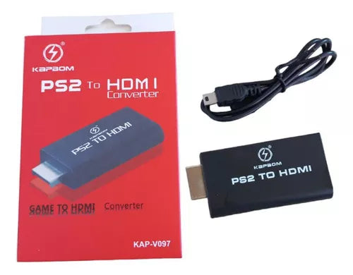 Adaptador Conversor Ps2 Audio Vídeo Av Para Cabo Hdmi Kapbom