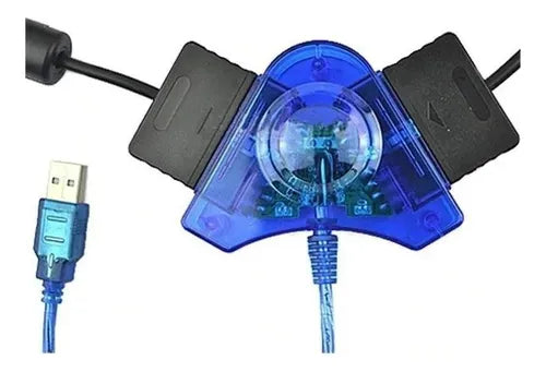 Adaptador Duplo Usb Para Controles Ps2 E Ps1 Ligue No Pc