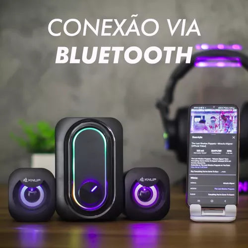 Caixa De Som Multimidia 11W 2.1 Canais HÓRUS - KP-RO827