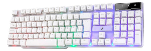Teclado Gamer Semi Mecânico Rise Mode G1 Full, USB, Branco - RM-TG-01-FW