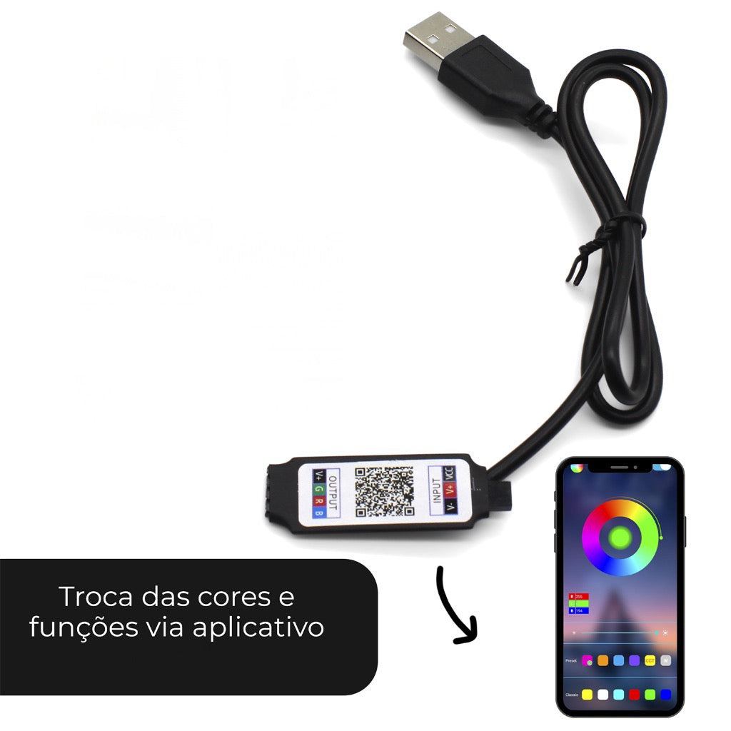 Fita Led bluetooth 5050 Rgb Usb 5m
