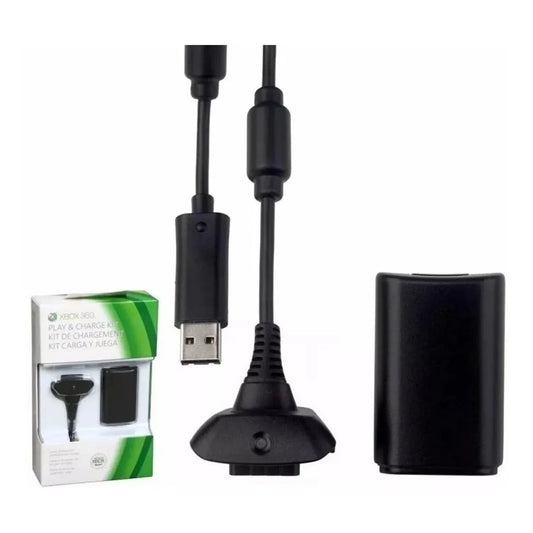 Bateria E  Carregador para Controle Xbox 360