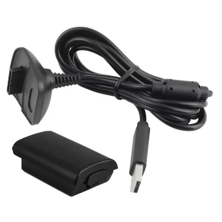 Bateria E  Carregador para Controle Xbox 360
