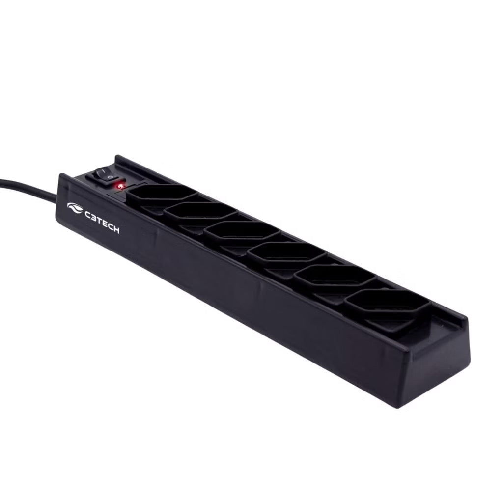 Extensão Filtro De Linha Com 6 Tomadas FL-61  C3 Tech