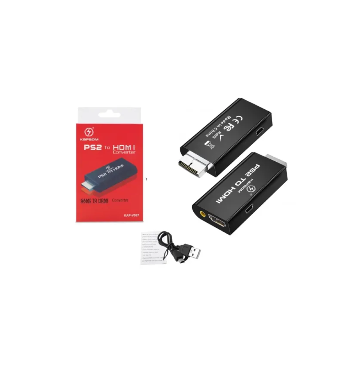 Adaptador Conversor Ps2 Audio Vídeo Av Para Cabo Hdmi Kapbom