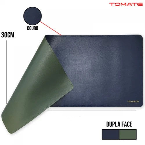 Mouse Pad Couro Profissional 80x30 CM MTC 8030 Tomate - Azul e Verde Escuro
