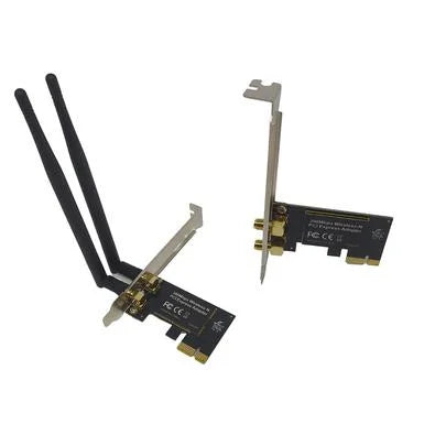 Placa De Rede Wireless Wi-Fi Pci Express Para PC, 300MB/s, 2.4GHz, 2 Antenas Removíveis, Knup - KPT118