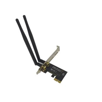 Placa De Rede Wireless Wi-Fi Pci Express Para PC, 300MB/s, 2.4GHz, 2 Antenas Removíveis, Knup - KPT118