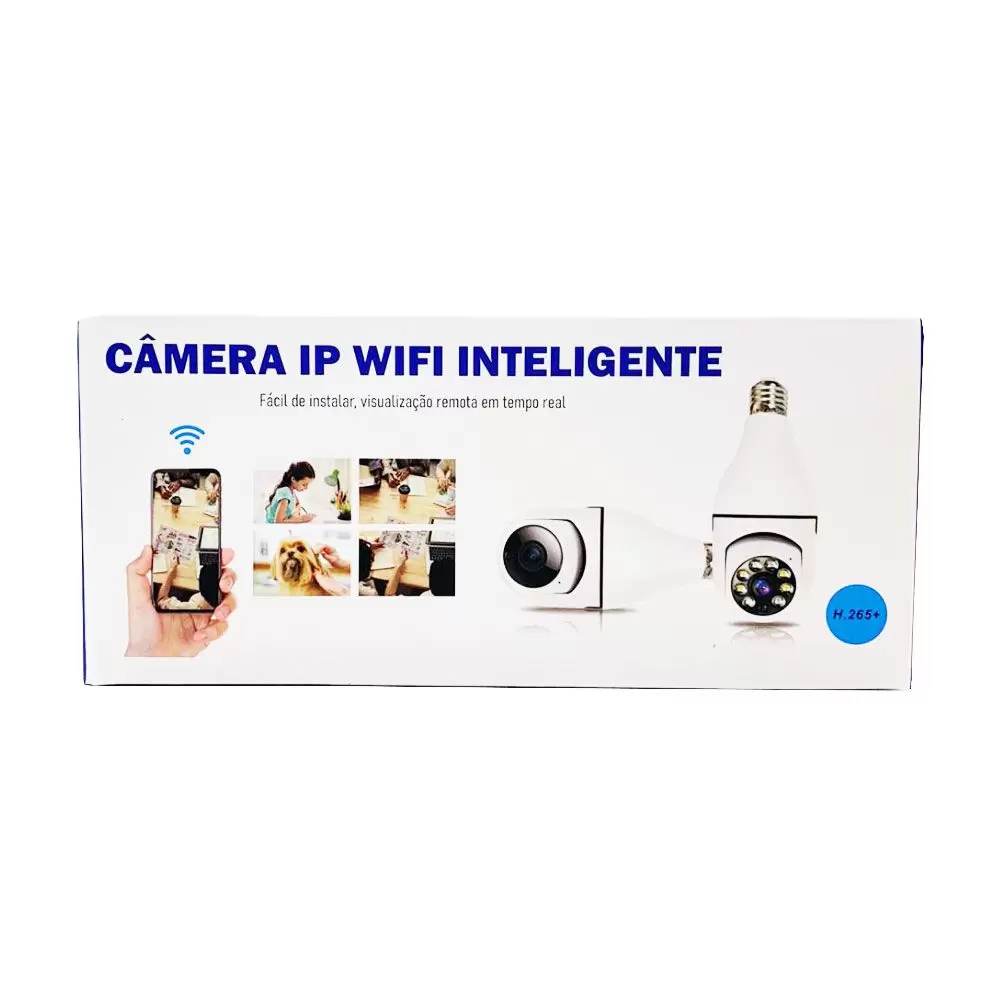 Câmera Lâmpada Wi-fi Smart Y8177 Com Alarme E sensor Presença