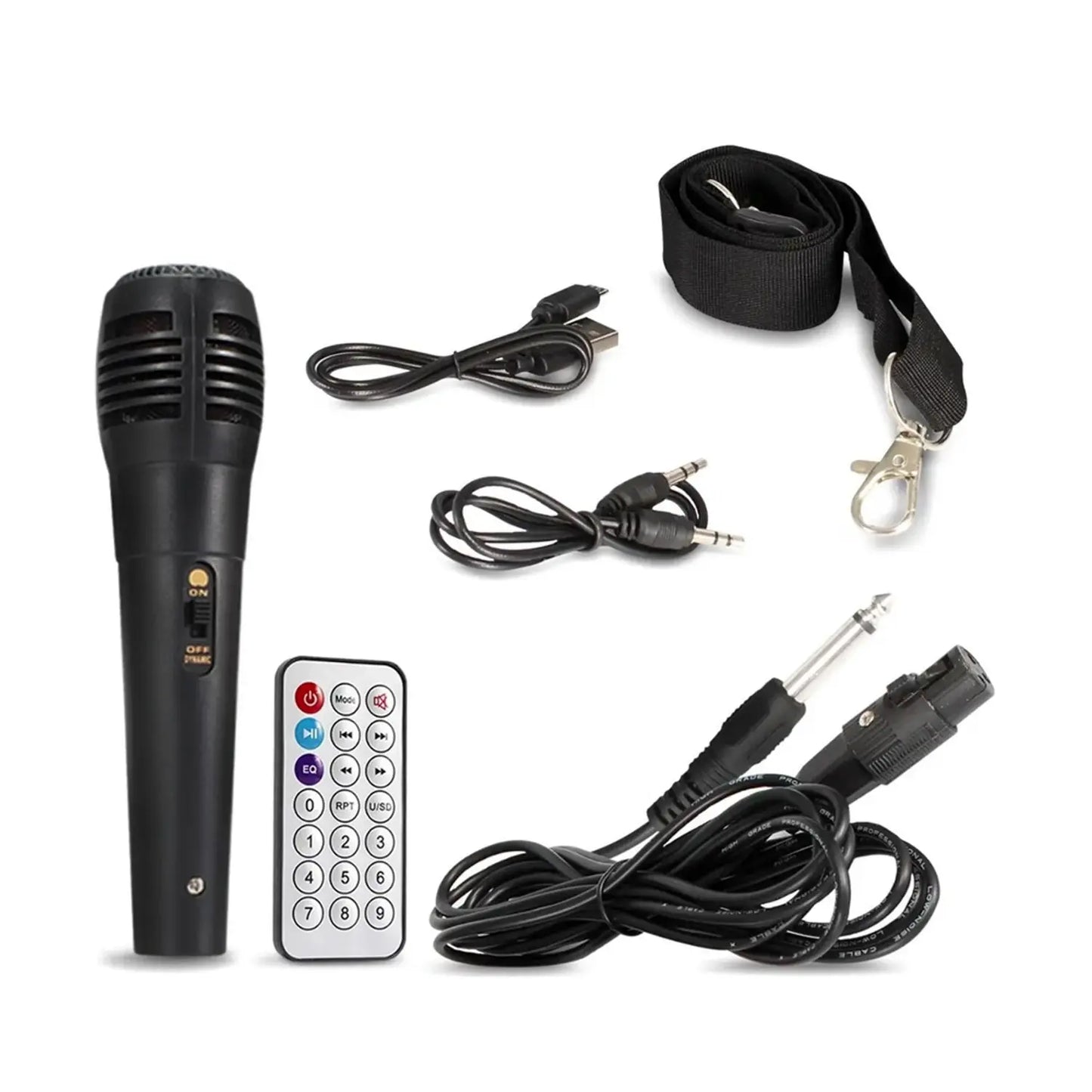 Caixa De Som Grasep Amplificada, Led, Microfone, Bluetooth - DS14
