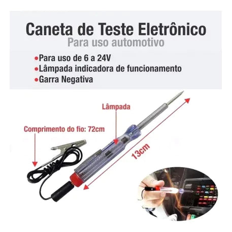 Chave De Teste Com Kit Fusíveis De Carro TRY-9555