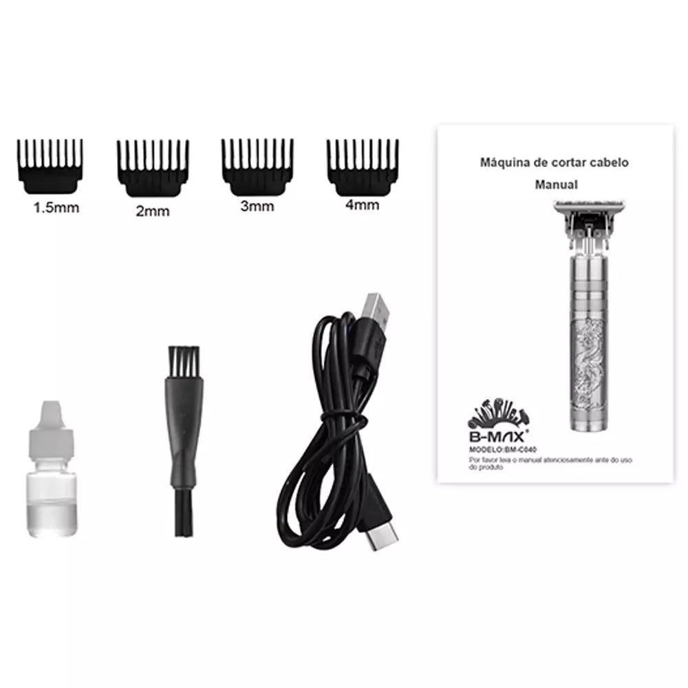 Máquina Para Acabamentos Recarregável Dragão B-Max BM-C040