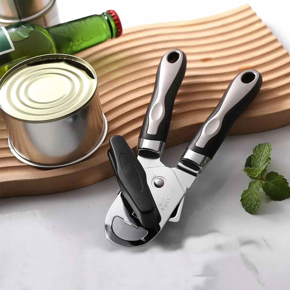 Abridor de Latas Profissional com Cortador de Aço Inox e Cabo Antiderrapante Bomvink