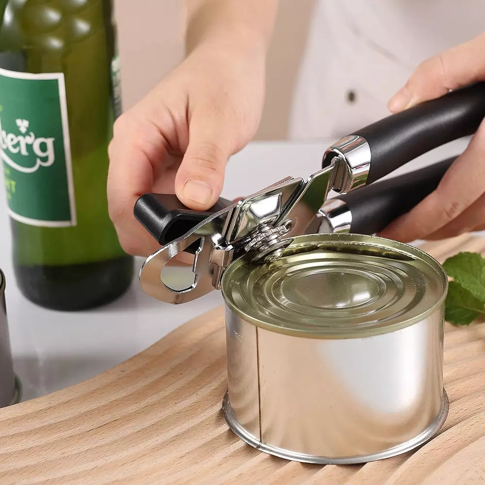 Abridor de Latas Profissional com Cortador de Aço Inox e Cabo Antiderrapante Bomvink