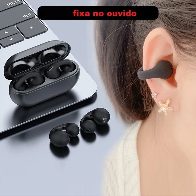 Fone De Ouvido Bluetooth IT BLUE Tipo Brinco Earcuffs 5.3 Novo