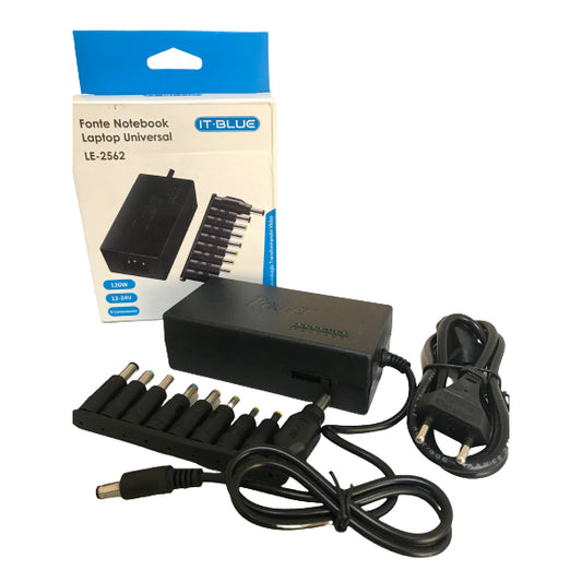 Fonte Carregador Universal Notebook Laptop Computador IT BLUE LE-2562