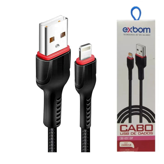 Cabo Usb iPhone 3 METROS 2.4a Turbo - exbom