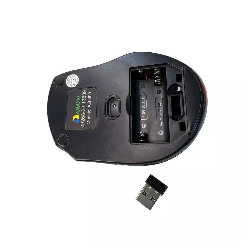 Mouse sem fio Bluetooth e USB wireless 1600 dpi - AG 690