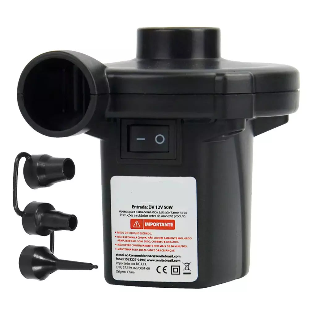 BOMBA ELÉTRICA INFLA E DESINFLA BMAX BTAX106 12V 110/220V