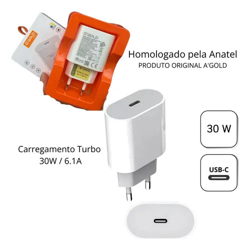 TOMADA DE ENERGIA PD TIPO C 30W 6.1A AGOLD CA37-4