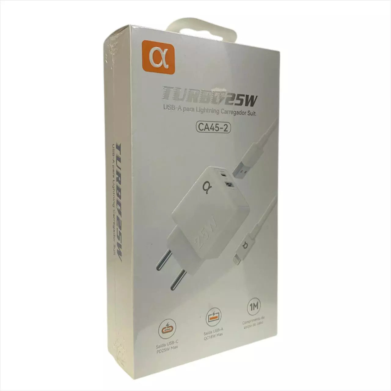 CARREGADOR TURBO 25W P/ IPHONE GOLD CA45-2