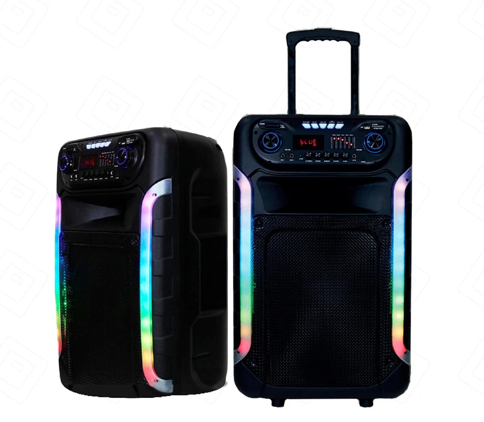 Caixa de Som Bluetooth 15" LED PowerX 1200w RMS Bivolt Sumay Sm-Cap37