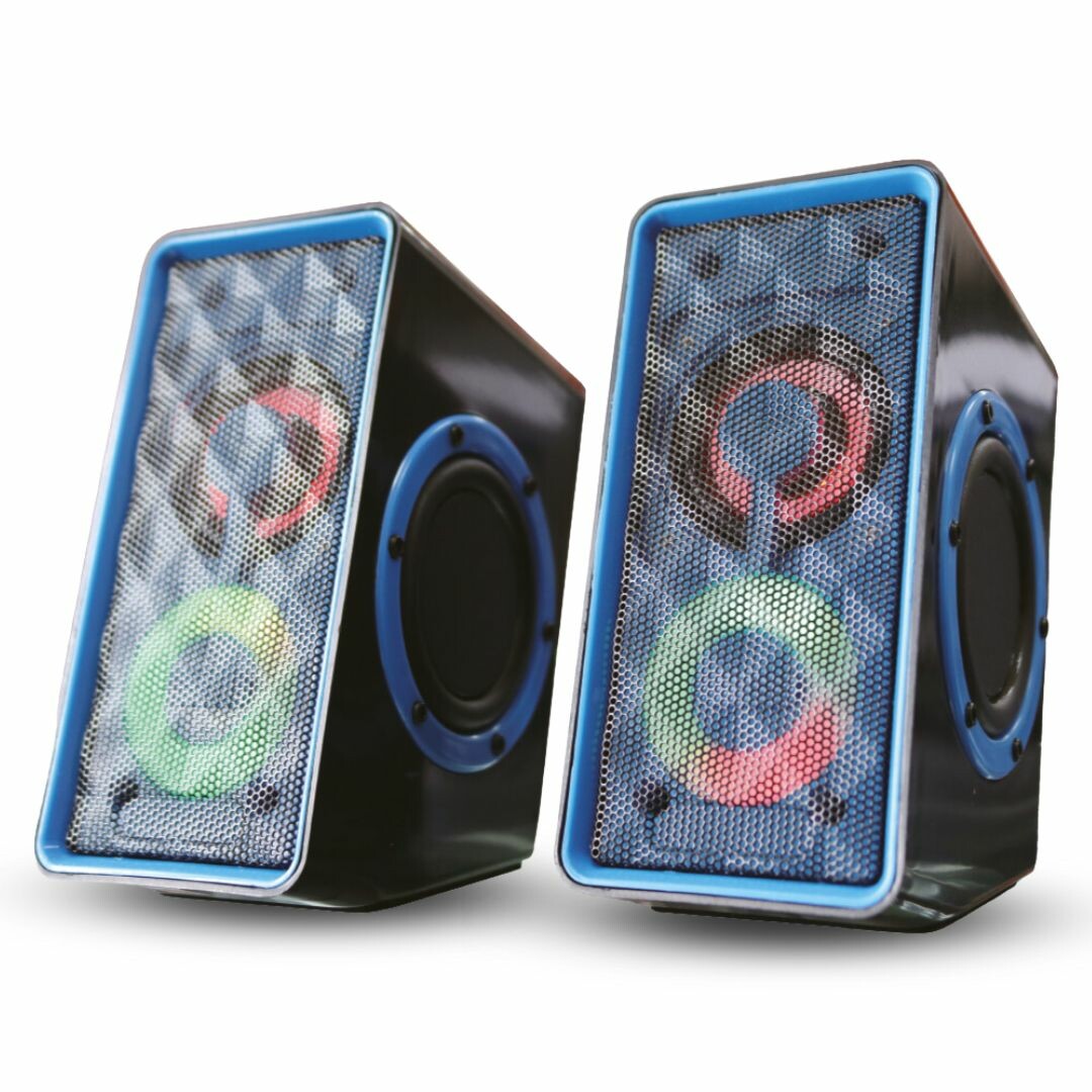 Caixa de Som para PC Multimidia 2.0 6W com LED RO 826