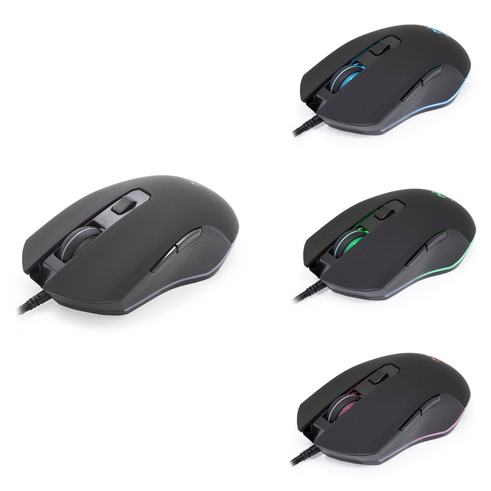 Mouse Gamer Mox 6d Com Fio Mo-gm800 Led Rgb 3600dpi Cor Preto