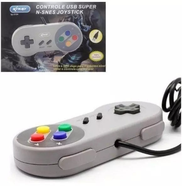 Controle Usb Snes Super Nintendo Para Pc Mac Linux