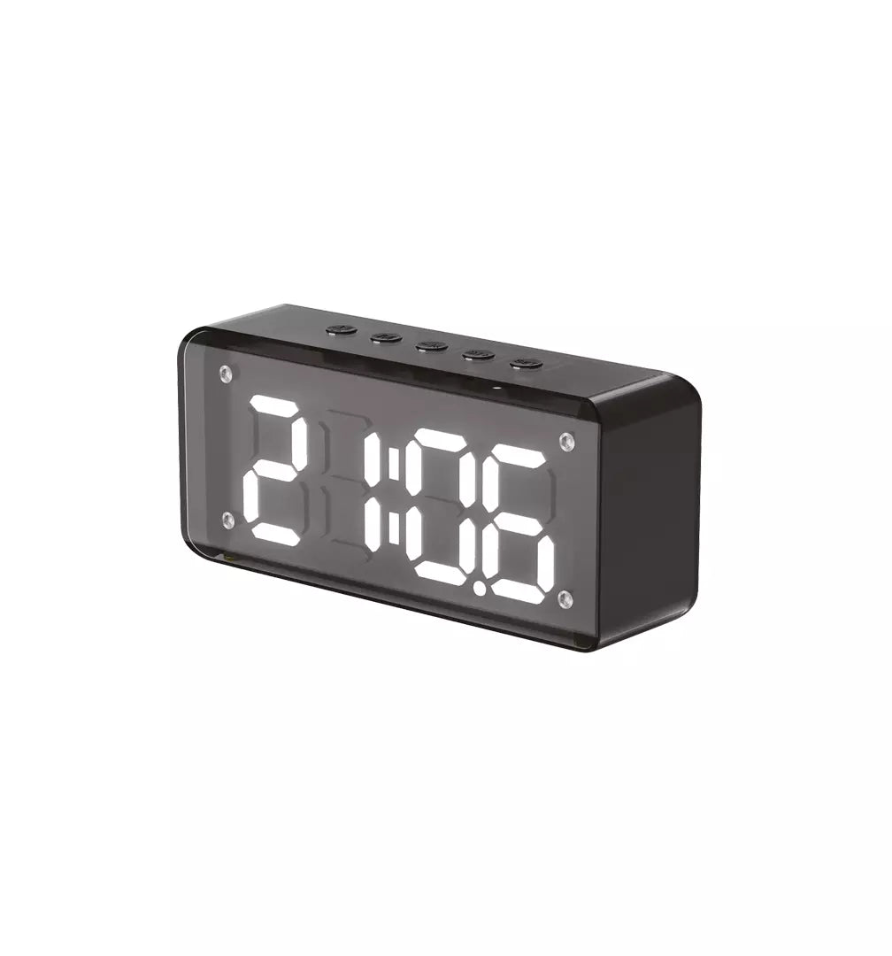 CAIXA DE SOM BLUETOOTH GRASEP COM RELÓGIO DIGITAL TWS DG120