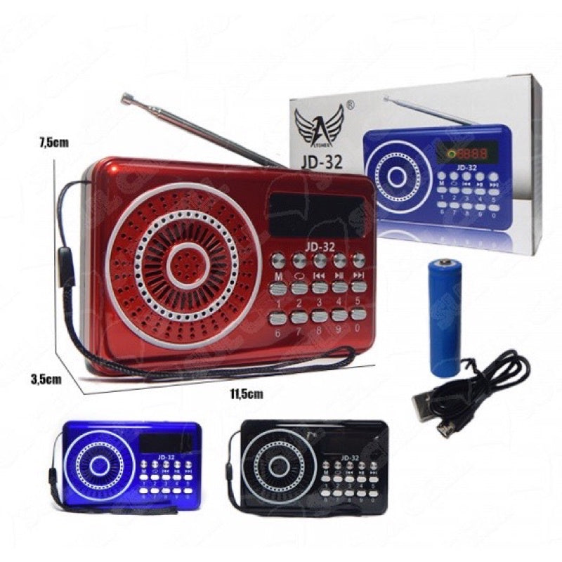 Caixa de som Bluetooth Rádio FM Portátil com Display Kapbom - KA-31