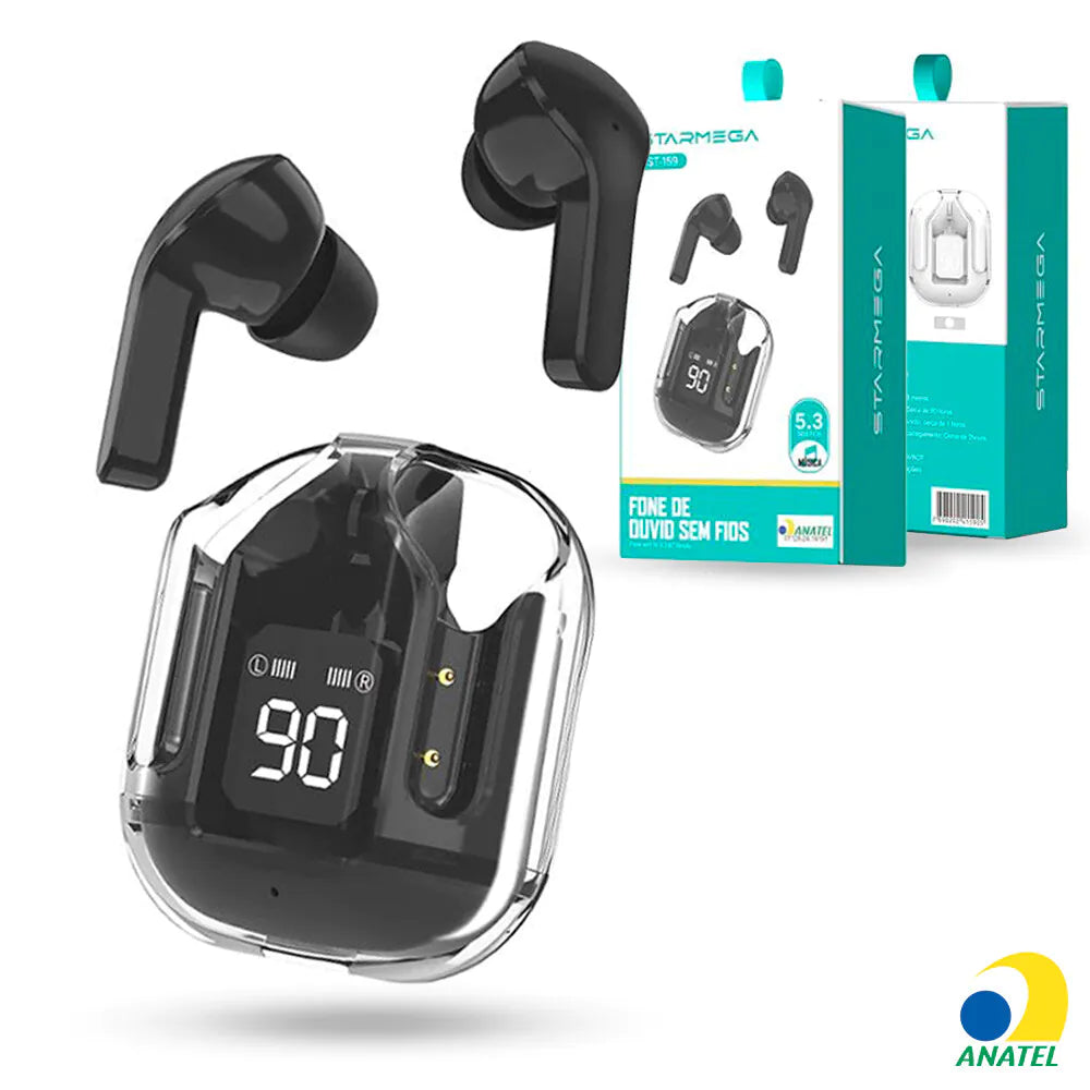 Fone de Ouvido Bluetooth Sem Fio, Estéreo, Leve e Confortável - ST 159
