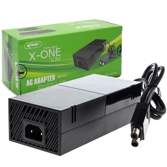 Fonte Carregador Xbox One Bivolt 165w Potência Cabo 1.8M 12V 2 Pinos Knup Kp-w014