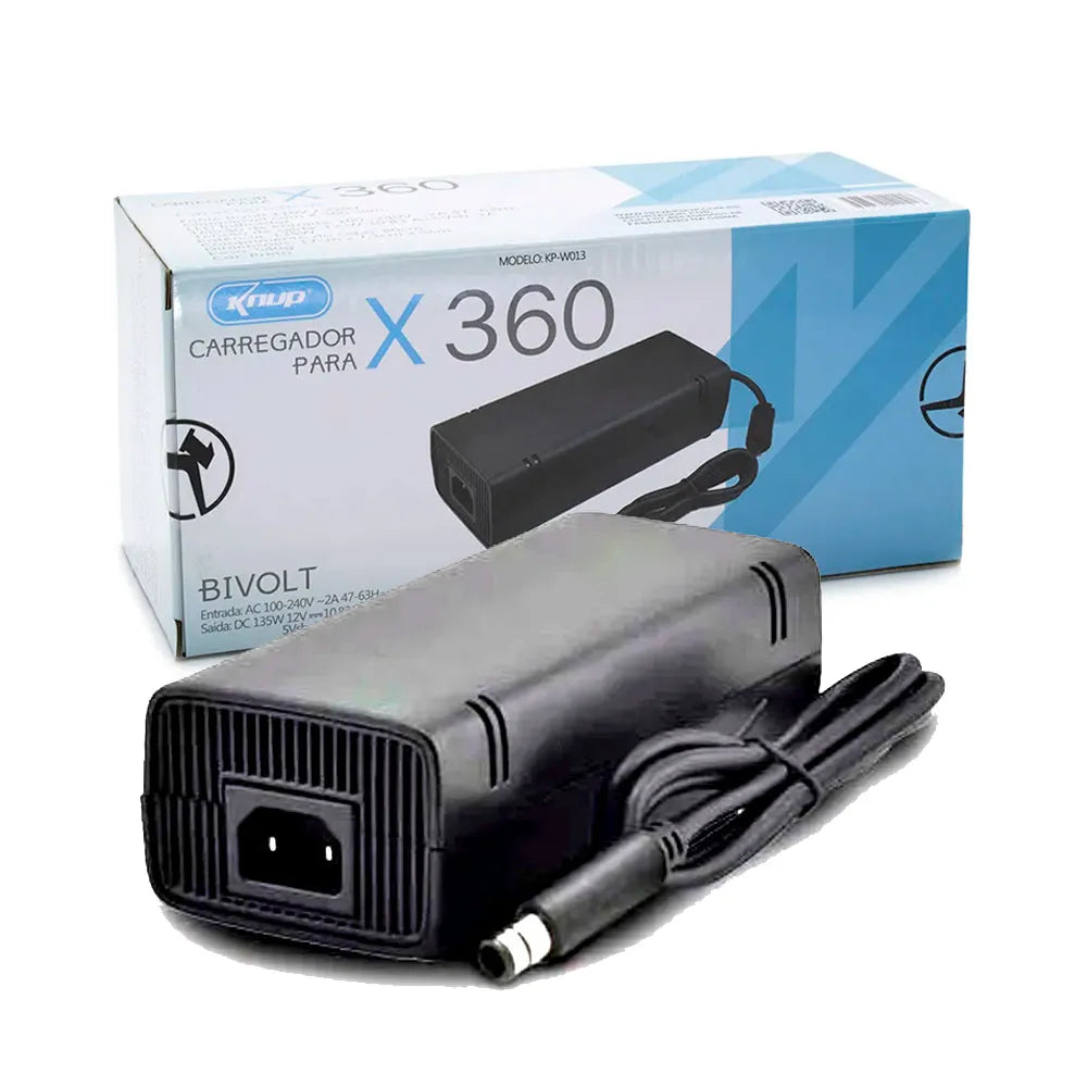 Fonte de Alimentação XBox 360 Super Slim 1 PINO Bivolt KNUP - KP-W017