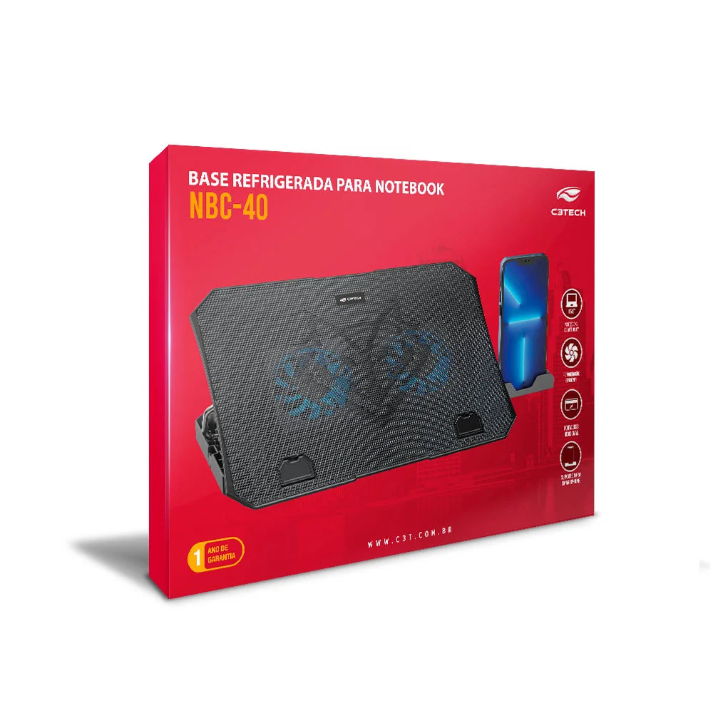 Base Para Notebook 15,6pol Nbc-40bk C3Tech