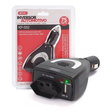 Inversor Automotivo 75w Kp552 Knup 12v