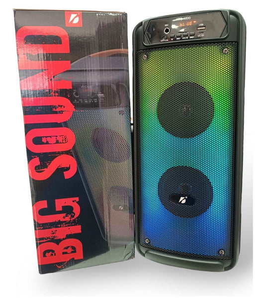 Caixa de Som Bluetooth com LED e Entrada para Microfone