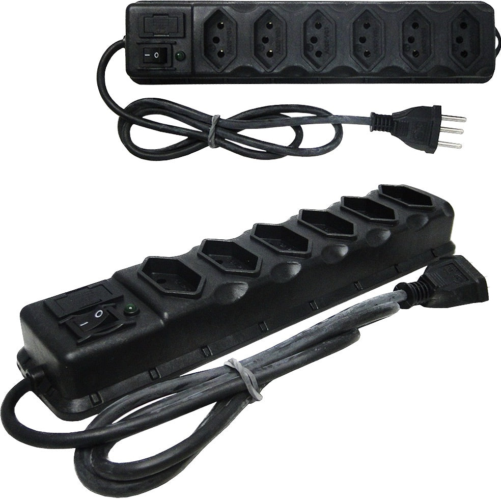 Filtro De Linha 6t 3a Bivolt Protetor Elétrico C/fusível Eletro Drap